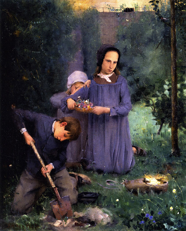 Children Burying a Bird 
